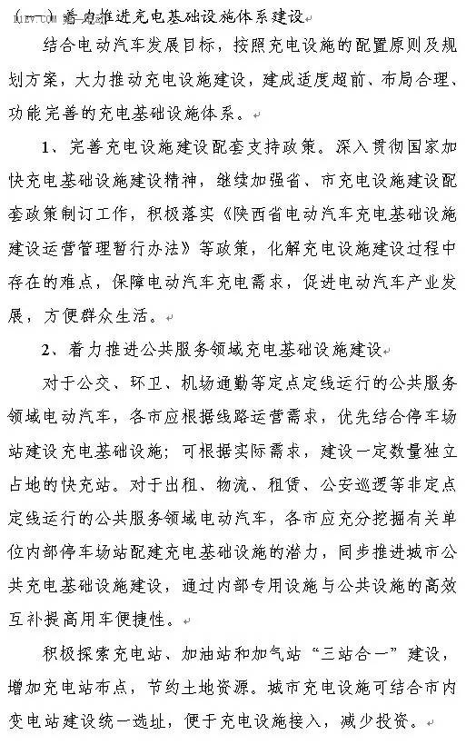 陜西省發布充電基礎設施規劃 2020年計劃建樁超過9.44萬